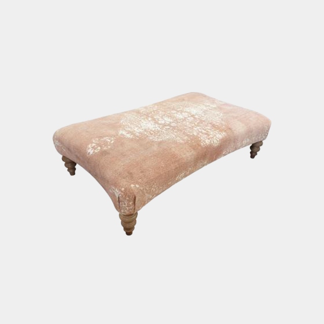 Curved Footstool In Fabric - Tetrad Jacaranda