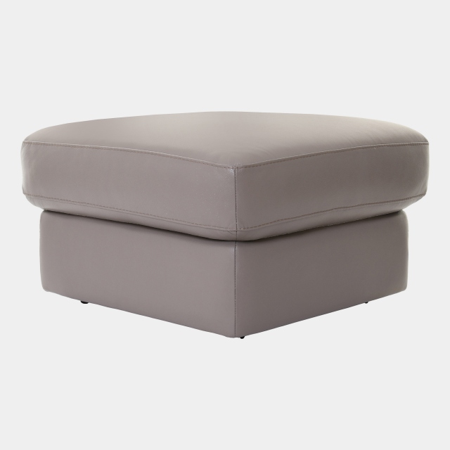 Footstool In Leather - Preludio